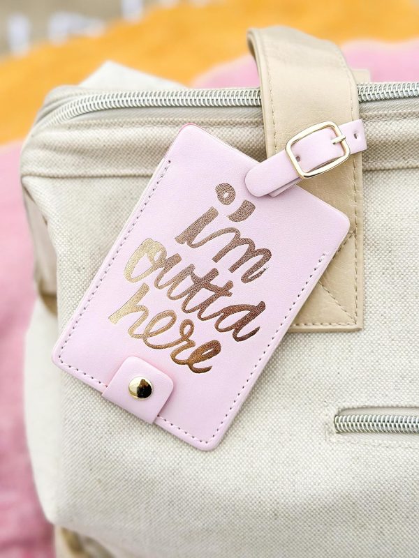 Ban.do Women's The Getaway Luggage Tag, I'm Outta' Here (pink/metallic) - Image 4