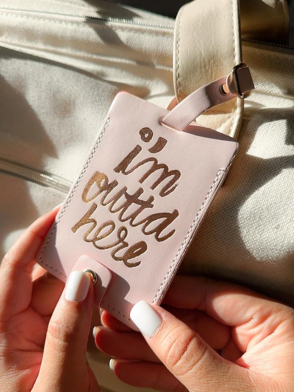 Ban.do Women's The Getaway Luggage Tag, I'm Outta' Here (pink/metallic) - Image 6