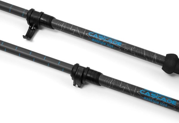 Cascade Mountain Tech Trekking Poles - Carbon Fiber Walking or Hiking Sticks with Quick Adjustable Locks - Image 7