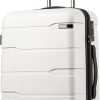 Coolife Luggage Expandable(only 28") Suitcase PC+ABS Spinner Built-In TSA lock 20in 24in 28in Carry on (white, S(20in_carry on))