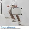 Coolife Luggage Expandable(only 28") Suitcase PC+ABS Spinner Built-In TSA lock 20in 24in 28in Carry on (white, S(20in_carry on)) - Image 2