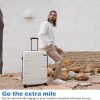 Coolife Luggage Expandable(only 28") Suitcase PC+ABS Spinner Built-In TSA lock 20in 24in 28in Carry on (white, S(20in_carry on)) - Image 5