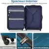 Coolife Luggage Expandable(only 28") Suitcase PC+ABS Spinner Built-In TSA lock 20in 24in 28in Carry on (white, S(20in_carry on)) - Image 6