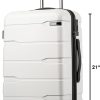 Coolife Luggage Expandable(only 28") Suitcase PC+ABS Spinner Built-In TSA lock 20in 24in 28in Carry on (white, S(20in_carry on)) - Image 8