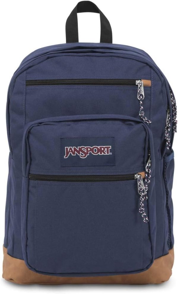 JanSport Cool Backpack, with 15-inch Laptop Sleeve - Large Computer Bag Rucksack with 2 Compartments, Ergonomic Straps, Navy