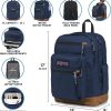 JanSport Cool Backpack, with 15-inch Laptop Sleeve - Large Computer Bag Rucksack with 2 Compartments, Ergonomic Straps, Navy - Image 3