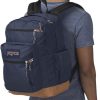 JanSport Cool Backpack, with 15-inch Laptop Sleeve - Large Computer Bag Rucksack with 2 Compartments, Ergonomic Straps, Navy - Image 6