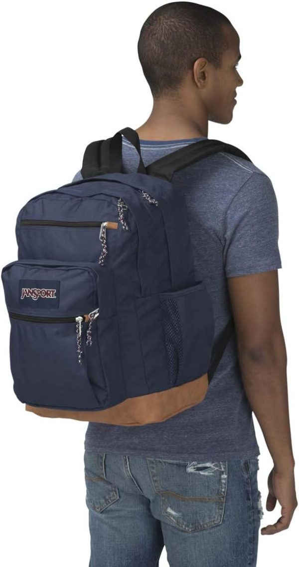 JanSport Cool Backpack, with 15-inch Laptop Sleeve - Large Computer Bag Rucksack with 2 Compartments, Ergonomic Straps, Navy - Image 6