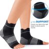Plantar Fasciitis Sock (6 Pairs) for Men and Women, Compression Foot Sleeves with Arch and Ankle Support (Black, Medium) - Image 4