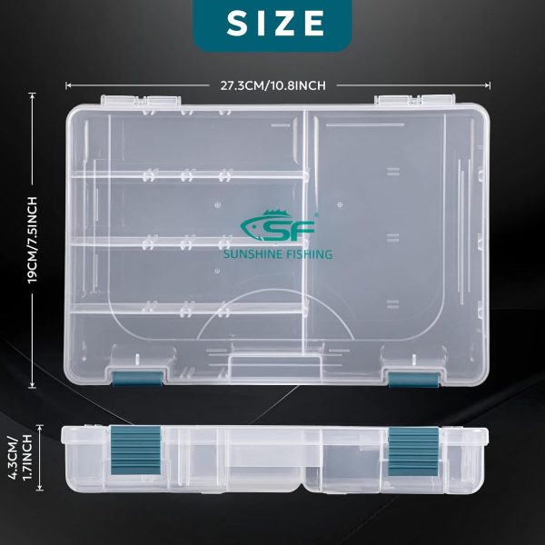 SF Tackle Box 3650 Plastic Tackle Trays Fishing Tackle Box Storage Organizer with Removable Dividers Lure Boxes Terminal Tackle Storage - Image 2