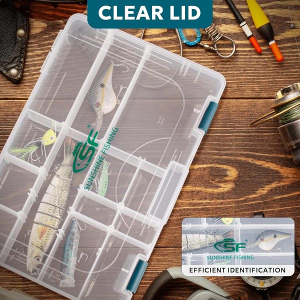 SF Tackle Box 3650 Plastic Tackle Trays Fishing Tackle Box Storage Organizer with Removable Dividers Lure Boxes Terminal Tackle Storage - Image 6