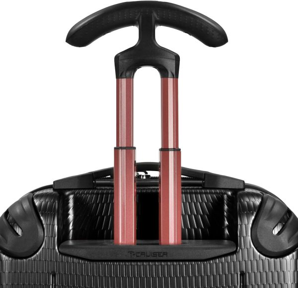 Traveler's Choice Maxporter II Hardside Polycarbonate Suitcase with Spinner Wheels, Black, 22" Carry-On Luggage - Image 5